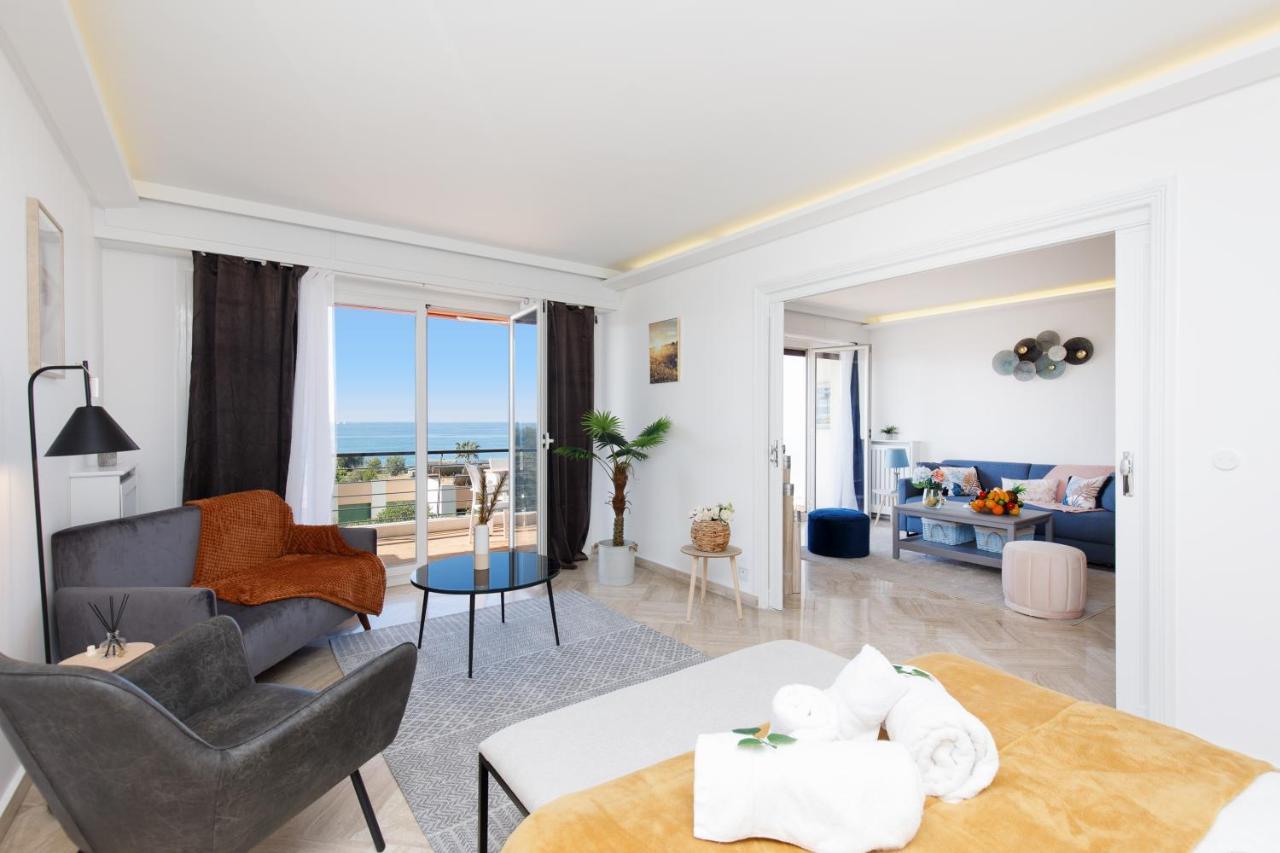 Suite Riviera - Sea View - Clim - 50M Plage - Residence De Standing - Spacieux 180 M2 - Parking Cannes Exterior photo